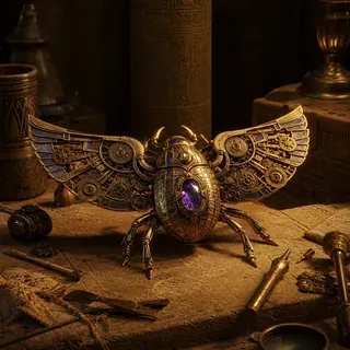 Golden scarab automaton representing our lead developer craft